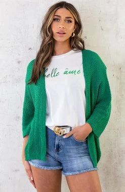 Gehaakt Vest Basic Bright Green -Kleding Promotie Winkel Gehaakt Vest Basic Bright Green 2 586x900 1