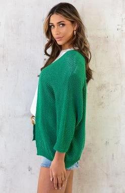Gehaakt Vest Basic Bright Green -Kleding Promotie Winkel Gehaakt Vest Basic Bright Green 5 586x900 1