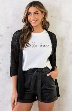 Gehaakt Vest Basic Zwart -Kleding Promotie Winkel Gehaakt Vest Basic Zwart 2 586x900 2