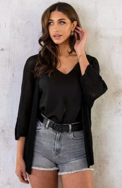 Gehaakt Vest Basic Zwart -Kleding Promotie Winkel Gehaakt Vest Basic Zwart 5 586x900 1