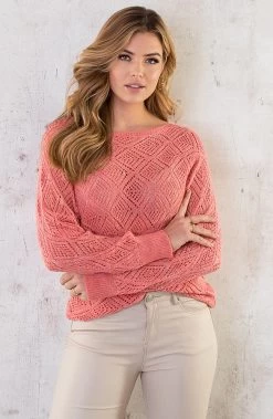 Gehaakte Lurex Top Longsleeve Koraal 11 Gehaakte Lurex Top Longsleeve Koraal -Kleding Promotie Winkel Gehaakte Lurex Top Longsleeve Koraal 5 586x900 1