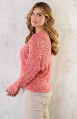 Gehaakte Lurex Top Longsleeve Koraal 12 Gehaakte Lurex Top Longsleeve Koraal -Kleding Promotie Winkel Gehaakte Lurex Top Longsleeve Koraal 7 586x900 1