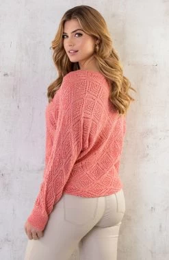 Gehaakte Lurex Top Longsleeve Koraal 13 Gehaakte Lurex Top Longsleeve Koraal -Kleding Promotie Winkel Gehaakte Lurex Top Longsleeve Koraal 8 586x900 1