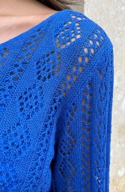 Gehaakte Top Kobalt -Kleding Promotie Winkel Gehaakte Top Kobalt close 586x900 1