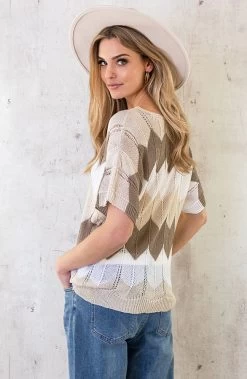 Gehaakte Trui Zigzag Beige -Kleding Promotie Winkel Gehaakte Trui Zigzag Beige 6 586x900 1