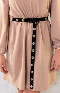 Gesp Riem Suede Zwart -Kleding Promotie Winkel Gesp Riem Suede Zwart 1 586x900 1