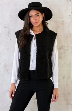 Gilet Pocket Teddy Zwart -Kleding Promotie Winkel Gilet Pocket Teddy Zwart 6 586x900 1