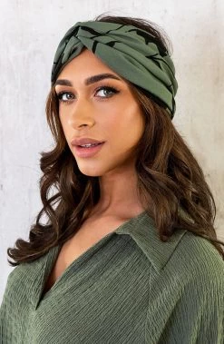 Haarband Print Army Zwart