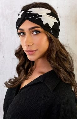 Haarband Print Zwart Wit