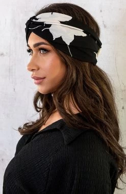 Haarband Print Zwart Wit -Kleding Promotie Winkel Haarband Print Zwart Wit 2 586x900 1