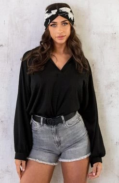 Haarband Print Zwart Wit -Kleding Promotie Winkel Haarband Print Zwart Wit 3 586x900 1