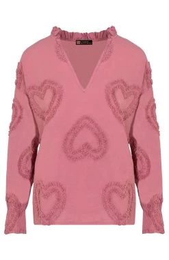 Hartjes Blouse Dust Pink -Kleding Promotie Winkel Hartjes Blouse Dust Pink 586x900 1
