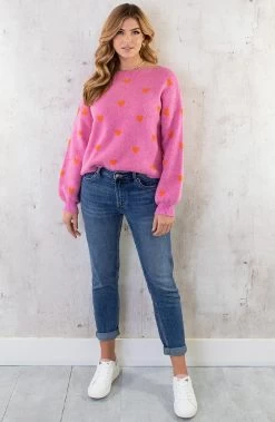 Mom Fit Jeans Dark Blue -Kleding Promotie Winkel Hartjes Trui Roze Oranje 6 586x900 1