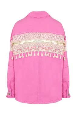 Ibiza Tassel Jacket Oversized Roze -Kleding Promotie Winkel Ibiza Tassel Jacket Oversized Roze 1 586x900 1