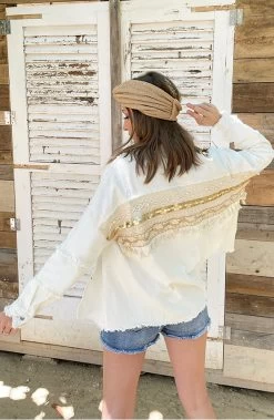 Ibiza Tassel Jacket Oversized Wit