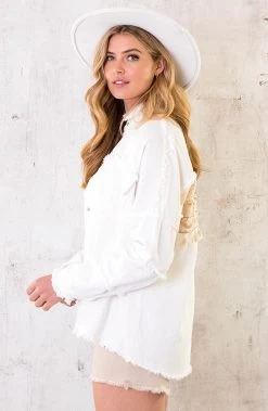 Ibiza Tassel Jacket Oversized Wit -Kleding Promotie Winkel Ibiza Tassel Jacket Oversized Wit 6 586x900 1