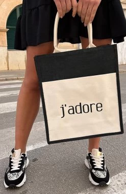 J'adore Tote Bag Black