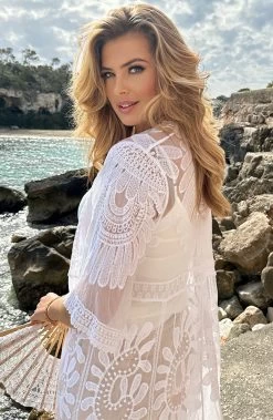 Kanten Kimono Boho Wit -Kleding Promotie Winkel Kanten Kimono Boho Wit 14 586x900 1