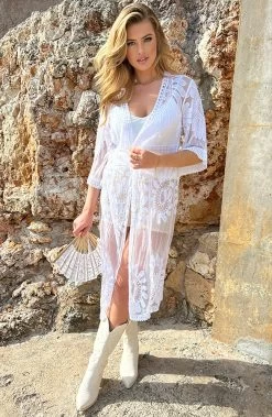 Kanten Kimono Boho Wit -Kleding Promotie Winkel Kanten Kimono Boho Wit 15 586x900 1