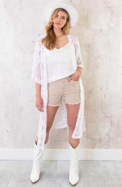Kanten Kimono Boho Wit -Kleding Promotie Winkel Kanten Kimono Boho Wit 5 586x900 1
