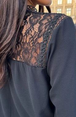 Kanten Ruffle Sleeve Blouse -Kleding Promotie Winkel Kanten Ruffle Sleeve Blouse 5 586x900 1