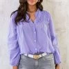 Katoenen Oversized Detail Blouse Lila -Kleding Promotie Winkel Katoenen Oversized Detail Blouse Lila 5 586x900 2