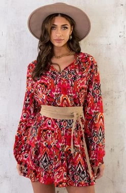 Katoenen Print Set Multicolor -Kleding Promotie Winkel Katoenen Print Set Fuchsia Zwart 3 586x900 1