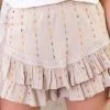 Katoenen Skort Stippen Print Beige -Kleding Promotie Winkel Katoenen Skort Stippen Print Beige 586x900 1