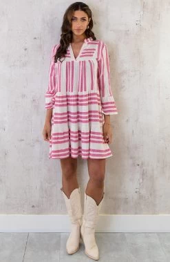 Kelim Tuniek Katoen Pink -Kleding Promotie Winkel Kelim Tuniek Katoen Fuchsia 2 586x900 1