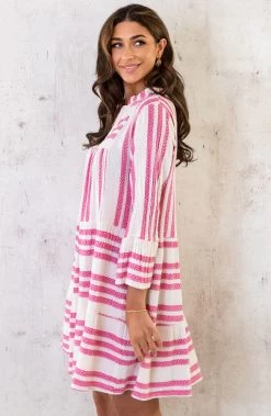 Kelim Tuniek Katoen Pink -Kleding Promotie Winkel Kelim Tuniek Katoen Fuchsia 7 586x900 1