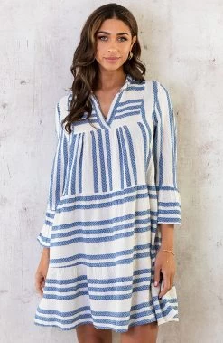 Kelim Tuniek Katoen Jeansblauw -Kleding Promotie Winkel Kelim Tuniek Katoen Jeansblauw 2 586x900 2