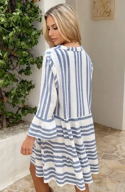 Kelim Tuniek Katoen Jeansblauw -Kleding Promotie Winkel Kelim Tuniek Katoen Jeansblauw 6 586x900 1