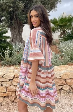 Kelim Tuniek Multicolor Beige -Kleding Promotie Winkel Kelim Tuniek Multicolor Beige 5 586x900 1