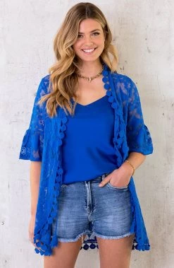 Silk Touch Spaghetti Top Kobalt 2.0 -Kleding Promotie Winkel Kimono Kort Kobalt 6 586x900 1