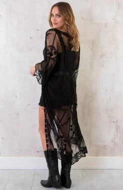 Kimono Ster Zwart -Kleding Promotie Winkel Kimono Ster Zwart 5 586x900 2