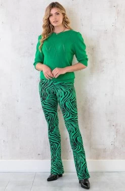 Knitted Pofmouwen Top Ruit Bright Green 13 Knitted Pofmouwen Top Ruit Bright Green -Kleding Promotie Winkel Knitted Pofmouwen Top Ruit Bright Green 6 586x900 1