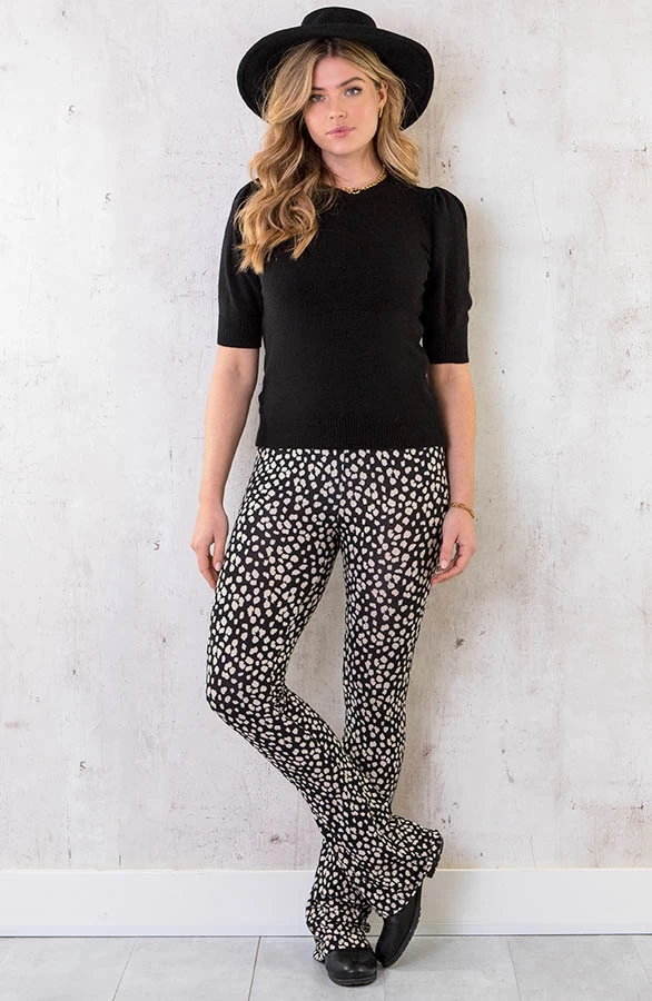 Flared Broek Panterprint Zwart 2.0 12 Flared Broek Panterprint Zwart 2.0 - Afbeelding 10
