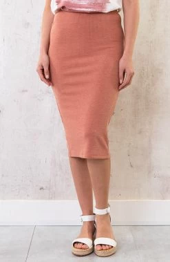 Plateau Sandalen Dames Wit 10 Plateau Sandalen Dames Wit -Kleding Promotie Winkel Kokerrok Rib Stretch Dust Roze 5 586x900 1