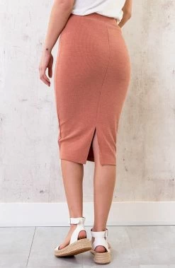 Plateau Sandalen Dames Wit 9 Plateau Sandalen Dames Wit -Kleding Promotie Winkel Kokerrok Rib Stretch Dust Roze 7 586x900 1