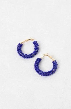 Kralen Oorbellen Kobalt