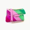Leather Rainbow Chain Bag Roze Bright Green -Kleding Promotie Winkel Leather Rainbow Chain Bag Roze Bright Green 3 586x900 1