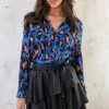 Leopard Blouse Kobalt Oranje -Kleding Promotie Winkel Leopard Blouse Kobalt Oranje 4 586x900 1