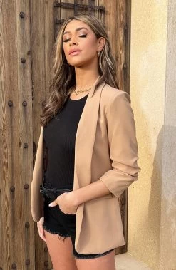 Limited Blazer Camel 2.0 -Kleding Promotie Winkel Limited Blazer Camel 2 4 586x900 1