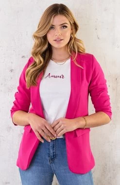 Musthave Deal Blazers Limited -Kleding Promotie Winkel Limited Blazer Dark Fuchsia 2 1 586x900 3