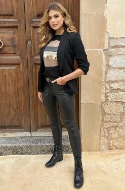 Biker Buckle Zip Boots 15 Biker Buckle Zip Boots -Kleding Promotie Winkel Limited Blazer Zwart 2 3 586x900 4