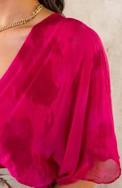 Limited Zijde Maxi Jurk Fuchsia -Kleding Promotie Winkel Limited Zijde Maxi Jurk Fuchsia 586x900 1