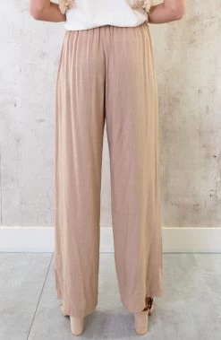 Linnen Broek Beige -Kleding Promotie Winkel Linnen Broek Beige 586x900 1