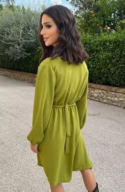 Londen Jurk Olive -Kleding Promotie Winkel Londen Jurk Olive 4 586x900 2