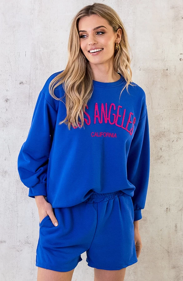 Los Angeles Comfy Trui Kobalt 4 Los Angeles Comfy Trui Kobalt - Afbeelding 2