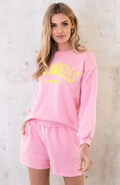 Los Angeles Comfy Trui Roze -Kleding Promotie Winkel Los Angeles Comfy Trui Roze 7 586x900 1
